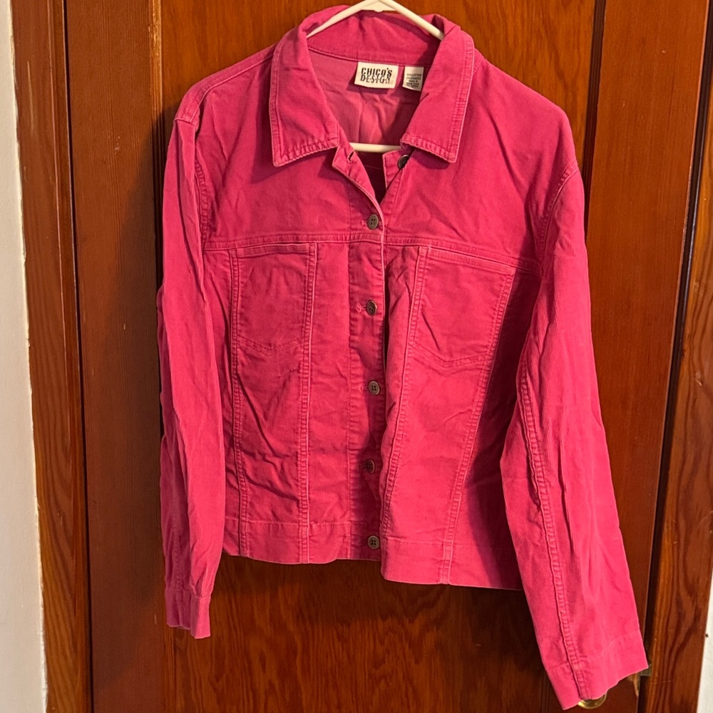 Chico’s Design Women's Vibrant Pink Jacket  Size 1
